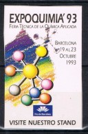 Viñeta BARCELONA 1993, Feria  Expoquimia 93. Quimica - Variedades & Curiosidades