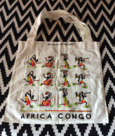 Sac Coton , Souvenir Voyage De La Republique Du Congo (Brazza), Etat Neuf.  3 Photos - Purses & Bags