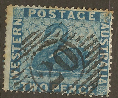 WESTERN AUSTRALIA 1861 2d P14 SG 41 U #VI665 - Gebraucht