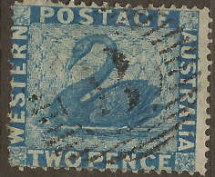 WESTERN AUSTRALIA 1861 2d P14 SG 41 U #VI666 - Oblitérés