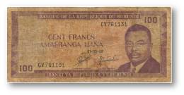 BURUNDI - 100 Francs - 01/05/1988 - Pick 29.c - Série CV - 2 Scans - Burundi