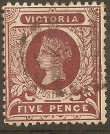 VICTORIA 1905 5d Reddish Brown QV SG 422a U #VI659 - Used Stamps