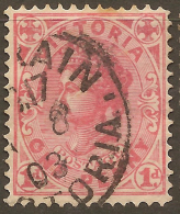 VICTORIA 1901 1d Sideways Wmk QV SG 385ab U #VI658 - Used Stamps