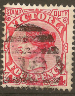 VICTORIA 1896 4d Red QV SG 337 U #VI652 - Gebruikt