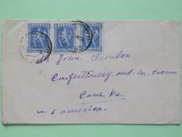 Greece 1926 Cover To USA - Hermes - Covers & Documents