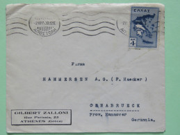 Greece 1930 Cover To Germany - Map (Scott #359 = 3 $) - Storia Postale