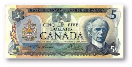 CANADA - 5 DOLLARS - ( 1979 ) - Pick 92.a - Sign. Lawson-Bouey - Sir Wilfred Laurier - 2 Scans - Kanada