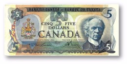 CANADA - 5 DOLLARS - ( 1979 ) - Pick 92.a - Sign. Lawson-Bouey - Sir Wilfred Laurier - 2 Scans - Canada