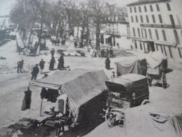 CPA 65 Hautes Pyrénées Bagnères De Bigorre La Place Des Thermes.promenade Les Coustous Marché - Bagneres De Bigorre