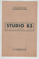 Cinéma Studio 83 Adieu Chérie Larquey Publicités Lyon Parfumerie Rodoll Benoit - Programs