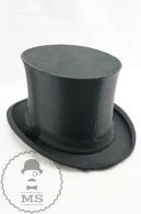 Victorian Gentlemen's Black Silk Top Hat From 1900 Paris World's Fair Exposition - 1900-1940