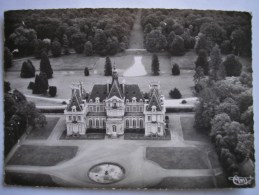 28 - CPSM Dentelée - AUNEAU - Vue Aérienne Du Château De Baronville - Belle Carte Peu Commune - Blévy