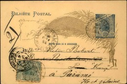 BRÉSIL - Entier Postal + Complément Pour La France En 1905 - A Voir - L 1153 - Entiers Postaux