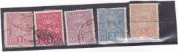 #135    REVENUE STAMPS, COAT OF ARMS, I.O.V.R. , USED,  5X STAMPS, ROMANIA. - Revenue Stamps
