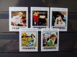 Penrhyn 1982 Princess Of Wales Birthday MNH SG 250-4 - Penrhyn