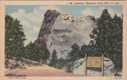 South Dakota Black Hills Mount Rushmore Memorial Curteich - Mount Rushmore