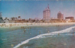 California Long Beach Ocean Bathing With The Villa And Pacific Coast Club In Background - Long Beach