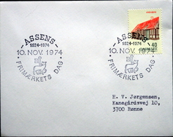 Denmark 1975 Letter Canceled With Special  Cancellation ASSENS 10-11-1974 Frimærkets Dag ( Lot 144 ) - Covers & Documents