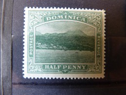 Dominica 1907-8 1/2d Green MNH SG 37 - Dominica (...-1978)