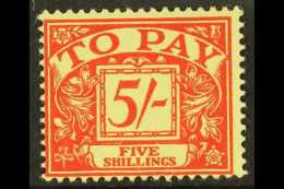 POSTAGE DUES 1955 (wmk St Edward's Crown Sideways) 5s Scarlet/yellow, SG D55, Never Hinged Mint. For More Images,... - Otros & Sin Clasificación