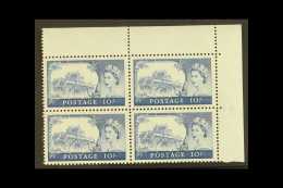 1959 2nd De La Rue 10s Blue, SG 597, Corner Block Of Four, All Stamps Never Hinged Mint. For More Images, Please... - Otros & Sin Clasificación