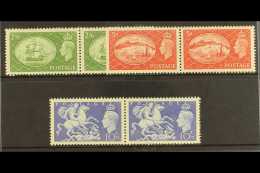 1951 Festival Of Britain Set (less £1), SG 509/11, Never Hinged Mint PAIRS (6 Stamps) For More Images,... - Sin Clasificación