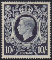 1939 10s Dark Blue With RETOUCHED MEDALLION, SG Spec Q32c, Very Fine Mint. For More Images, Please Visit... - Ohne Zuordnung