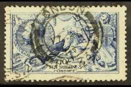 1915 10s Deep Blue De La Rue Seahorse, SG 411, Fine Used With Neat Cds Cancels, Well- Centered & Strong... - Ohne Zuordnung