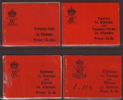 1904-11 BOOKLET COVERS Scarce Group Of Red Booklet Covers Intact Or Exploded Without Stamps, Comprising 1904 BA1... - Non Classés