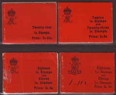 1904-11 BOOKLET COVERS Scarce Group Of Red Booklet Covers Intact Or Exploded Without Stamps, Comprising 1904 BA1... - Unclassified