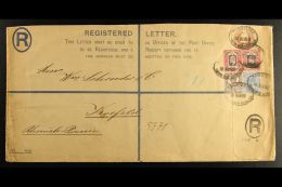 1903 REGISTERED ENVELOPE TO RHENISH-PRUSSIA 1902 3d Brown Registered Envelope, Size K, Used To Krefeld,... - Zonder Classificatie