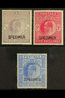 1902-10 2s6d, 5s & 10s De La Rue Printings With "SPECIMEN" Type 16 Overprints (SG Spec M48s, M51s & M53s,... - Non Classificati