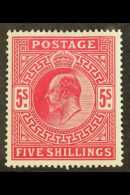 1902 5s Bright Carmine, SG 263, Very Fine Mint For More Images, Please Visit... - Non Classés