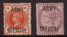 ARMY OFFICIAL 1896 ½d Vermilion And 1d Lilac Both With 'OFFICIAI' Variety SG O41a/43a, Fine Mint With Some... - Autres & Non Classés