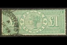 1887-92 £1 Green - Check Letters "D-E", SG 212, Very Fine Used With Registered Oval Cancellations, Leaving... - Sonstige & Ohne Zuordnung