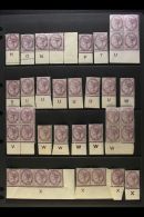 1881-92 QUEEN VICTORIA CONTROLS Includes 1d Lilac (die II) Range With Control Letters "H" To "X" With Various... - Sonstige & Ohne Zuordnung