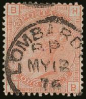 1876 4d Vermilion Plate 15, SG 152, Fine Used With Crisp Fully Dated LOMBARD ST Cds. Fresh! For More Images,... - Sonstige & Ohne Zuordnung