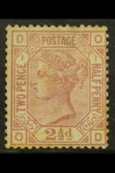 1873-80 2½d Rosy Mauve, Pl.1, Wmk Small Anchor On White Paper, SG.139, Mint With Faults, Cat.£625.... - Sonstige & Ohne Zuordnung