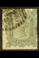 1867-83 10s Greenish Grey, Wmk Maltese Cross, SG 128, Good Used, Centred To Right, Cat.£3200. For More... - Sonstige & Ohne Zuordnung