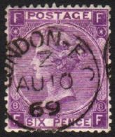 1867-80 6d Mauve (without Hyphen) Plate 8, SG 109, Very Fine Used With Dated Cds Cancel. For More Images, Please... - Andere & Zonder Classificatie