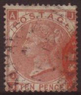 1867 USED IN CHILE 10d Red Brown SG Z81, With Neat VALPARAISO Cds, Good Colour And Perfs.  For More Images, Please... - Sonstige & Ohne Zuordnung