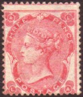 1862-64 3d Pale Carmine- Rose 'small Letters', SG 77, Unused Without Gum. Full Perfs & Good Colour. Cat... - Andere & Zonder Classificatie