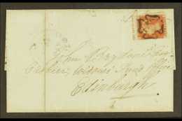 1844 (27 Apr) Entire Letter To Edinburgh, Bearing 1841 1d Red-brown 'AK' SG 8 With Three Huge Margins With Part Of... - Sonstige & Ohne Zuordnung