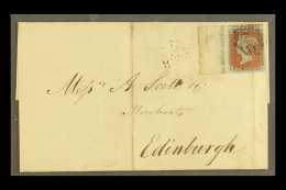 1843 (25 Apr) Cover From Huddersfield To Edinburgh Bearing 1841 1d Red-brown Lettered "KA" Tied By MX Postmark,... - Autres & Non Classés