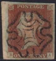 1841 1d Red- Brown 'BA' Plate 25. State 2 (repaired By Re-entry) With A Spectacular Double Frame Line At Right, SG... - Otros & Sin Clasificación