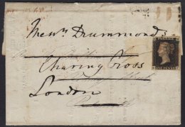 1841 (4th Feb) Printed Circular From Durham To Monmouth And Redirected To London, Bearing 1d Black Plate 6... - Unclassified