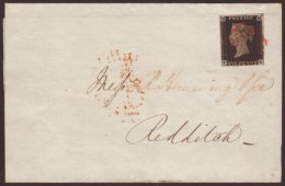 1840 (4 Sept) Wrapper From Birmingham To Redditch Bearing 1d Intense Black 'TK' Plate 2 With 4 Neat Margins &... - Ohne Zuordnung