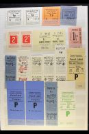 LOCAL NEWSPAPER & PARCEL STAMPS Circa 1930's - 1950's NEVER HINGED MINT COLLECTION On Stock Pages, Inc David... - Other & Unclassified
