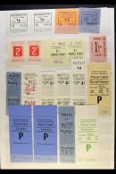 LOCAL NEWSPAPER & PARCEL STAMPS Circa 1930's - 1950's NEVER HINGED MINT COLLECTION On Stock Pages, Inc David... - Andere & Zonder Classificatie