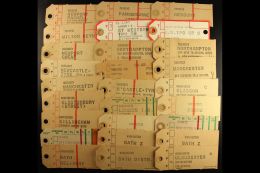 TPO MAIL BAG LABELS. An Unusual Circa 1970's Group Of Approx 90 Cardboard Mail Bag Tags With The Origin And... - Autres & Non Classés